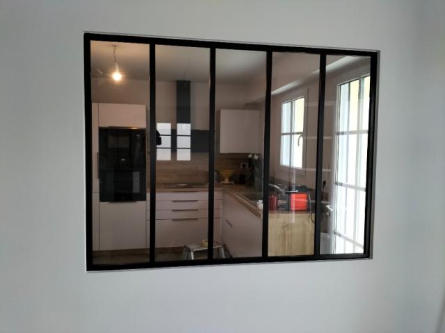 Installation porte coulissante et verrière 